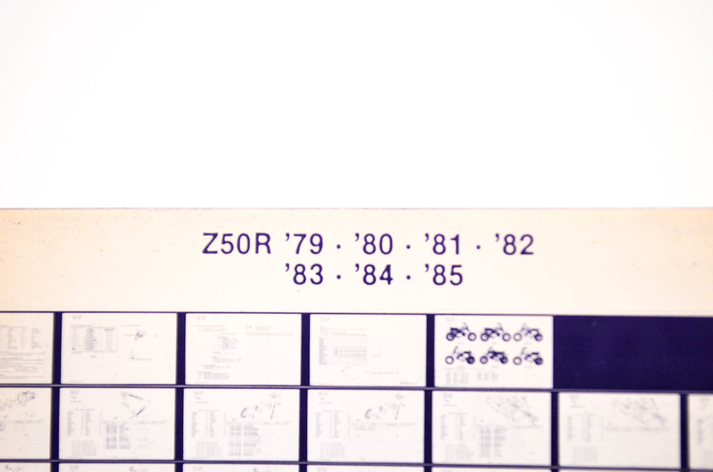OEM Honda Z50R 1985/May '79 - '85 Parts Catalog Microfiche