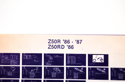 OEM Honda Z50R, Z50RD 1986/October '86 - '87 Parts Catalog Microfiche