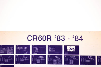 OEM Honda CR60R 1986/May '83 - '84 Parts Catalog Microfiche
