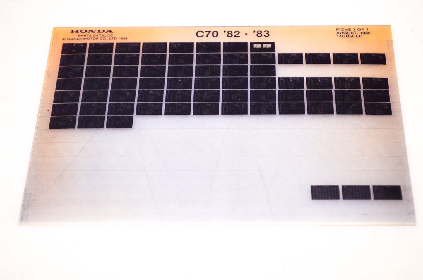 OEM Honda C70 1986/August '82 - '83 Parts Catalog Microfiche