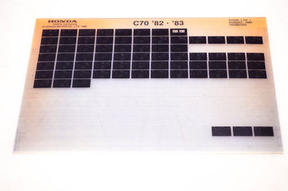 OEM Honda C70 1986/August '82 - '83 Parts Catalog Microfiche