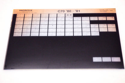 OEM Honda C 70 1984/November '80 - '81 Parts Catalog Microfiche