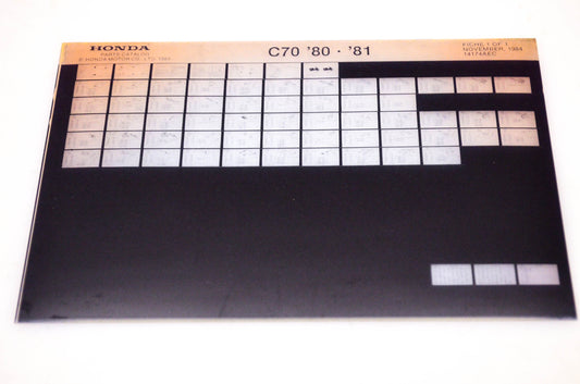 OEM Honda C 70 1984/November '80 - '81 Parts Catalog Microfiche