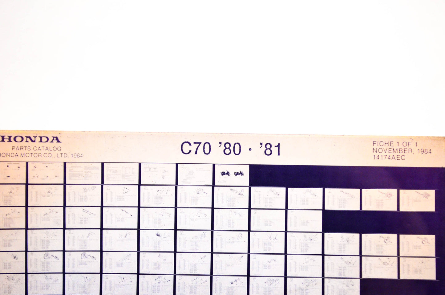 OEM Honda C 70 1984/November '80 - '81 Parts Catalog Microfiche