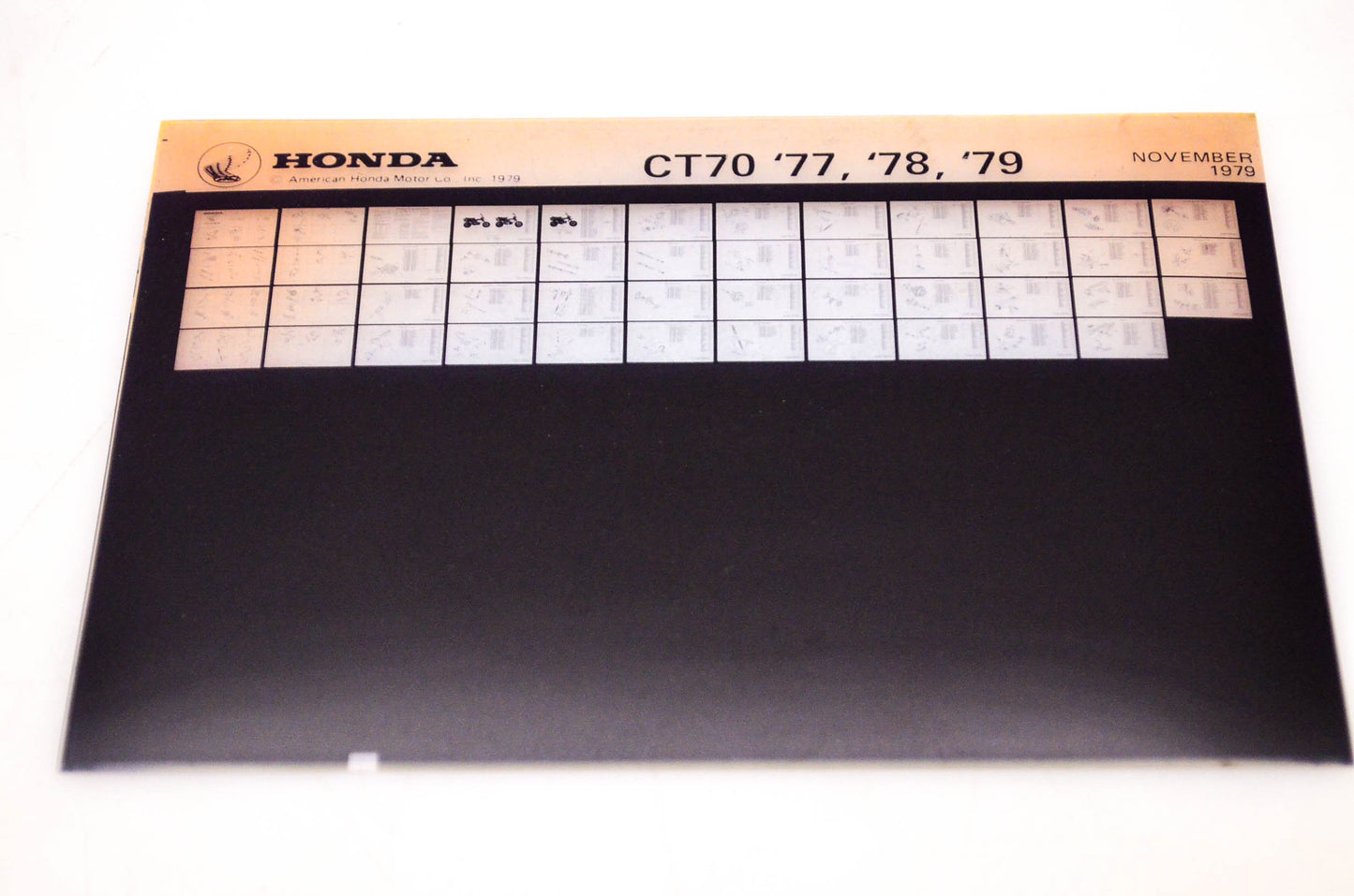 OEM Honda CT70 1979/November '77 - '79 Parts Catalog Microfiche