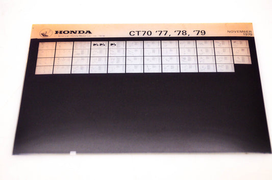 OEM Honda CT70 1979/November '77 - '79 Parts Catalog Microfiche