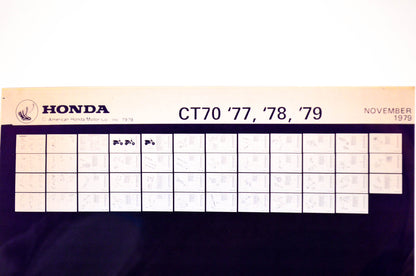 OEM Honda CT70 1979/November '77 - '79 Parts Catalog Microfiche