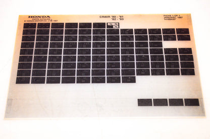 OEM Honda CR80 R 1987/January '80 - '83 Parts Catalog Microfiche