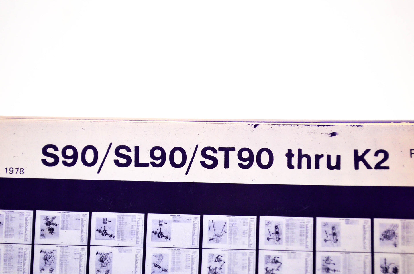 OEM Honda S90/SL90/ST90 - K2 1978/June '78 Parts Catalog Microfiche