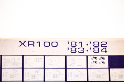 OEM Honda XR100 1983/December '81 - '84 Parts Catalog Microfiche