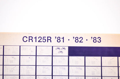 OEM Honda CR 125R 1984/October '81 - '83 Parts Catalog Microfiche