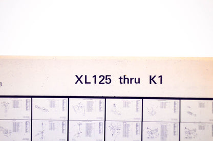 OEM Honda XL125 - K1 1983/July '83 Parts Catalog Microfiche