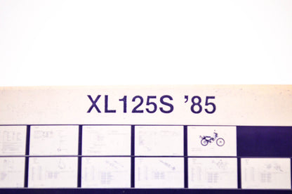 OEM Honda XL 125S 1985/April '85 Parts Catalog Microfiche