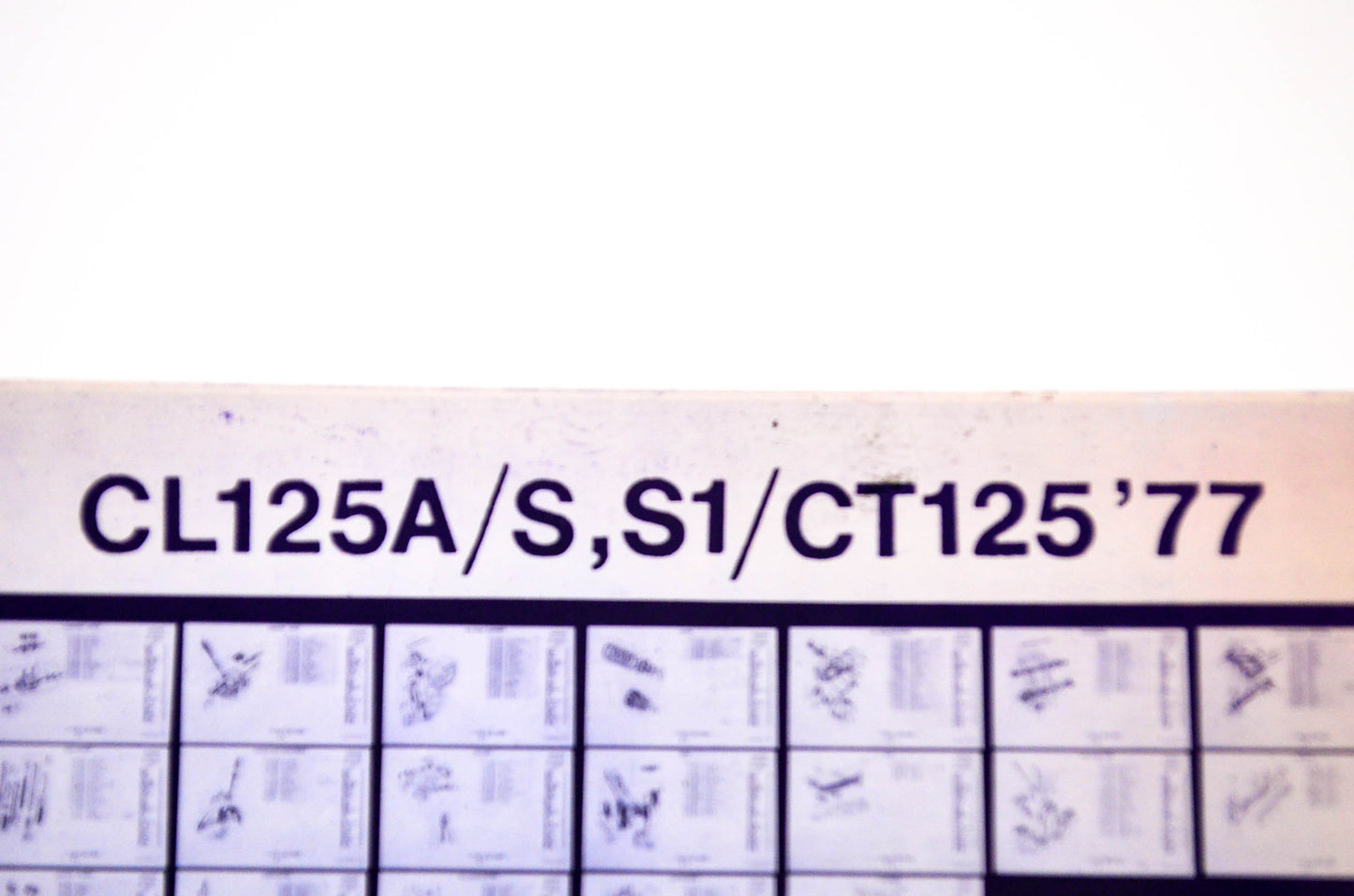 OEM Honda CL125A/S,S1/CT125 1978/June '77 Parts Catalog Microfiche