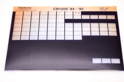 OEM Honda CB 125S 1985/April '84 - '85 Parts Catalog Microfiche