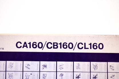 OEM Honda CA160/CB160/CL160 1978/July '80 Parts Catalog Microfiche