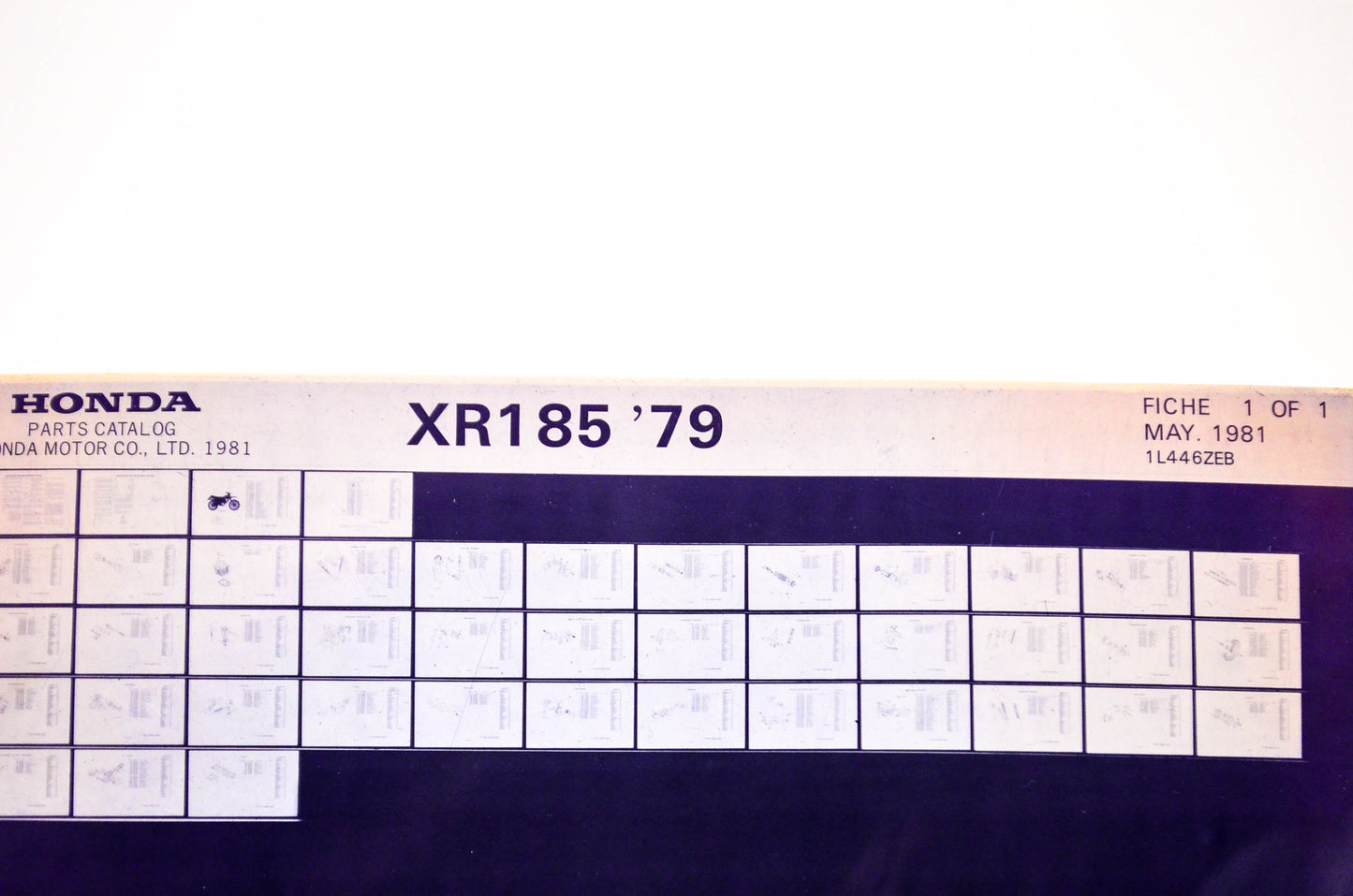 OEM Honda XR185 1981/May '79 Parts Catalog Microfiche