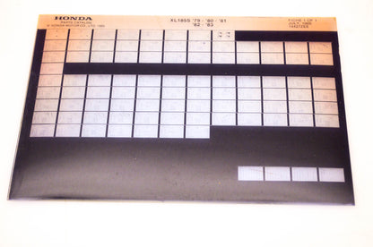 OEM Honda XL185S 1985/July '79 - '83 Parts Catalog Microfiche