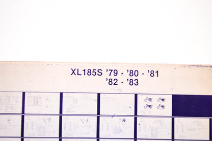 OEM Honda XL185S 1985/July '79 - '83 Parts Catalog Microfiche