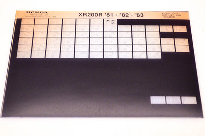 OEM Honda XR200R 1984/October '81 - '83 Parts Catalog Microfiche