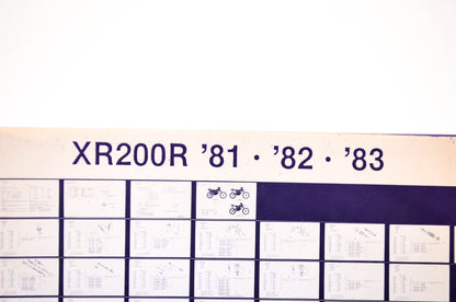 OEM Honda XR200R 1984/October '81 - '83 Parts Catalog Microfiche