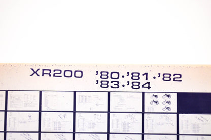 OEM Honda XR200 1984/February '80 - '84 Parts Catalog Microfiche