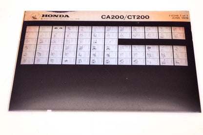 OEM Honda CA200/CT200 1978/June '78 Parts Catalog Microfiche