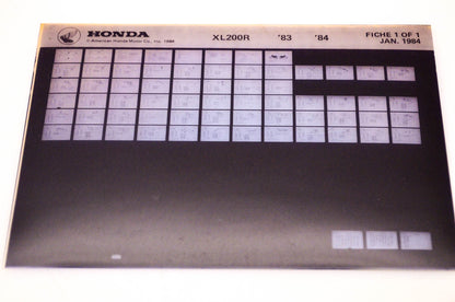 OEM Honda XL200R 1984/January '83 - '84 Parts Catalog Microfiche