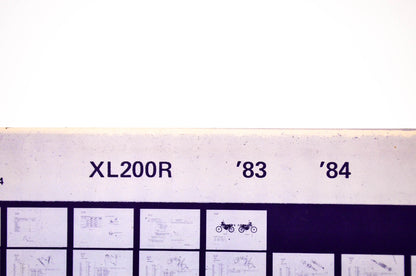 OEM Honda XL200R 1984/January '83 - '84 Parts Catalog Microfiche