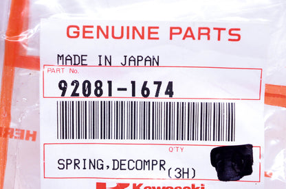 New OEM Kawasaki 92081-1674 Decompressor Spring NOS