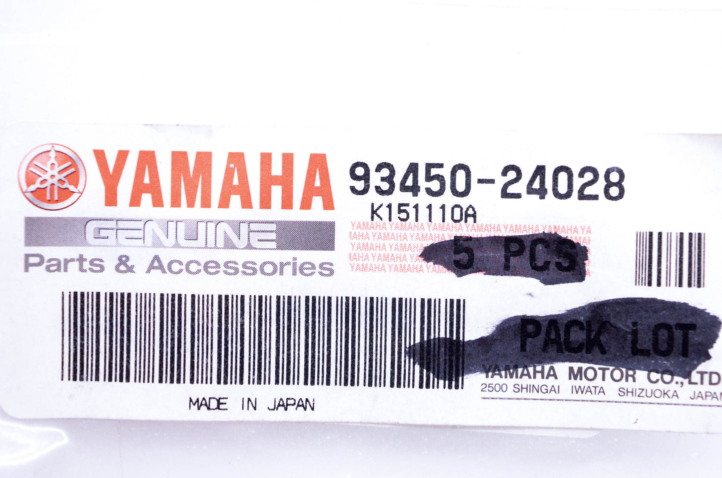 New OEM Yamaha 93450-24028-00 Inner Circlips Qty 3 NOS
