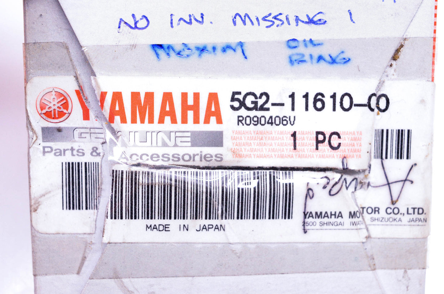 New OEM Yamaha 5G2-11610-00 Piston Ring Kit NOS
