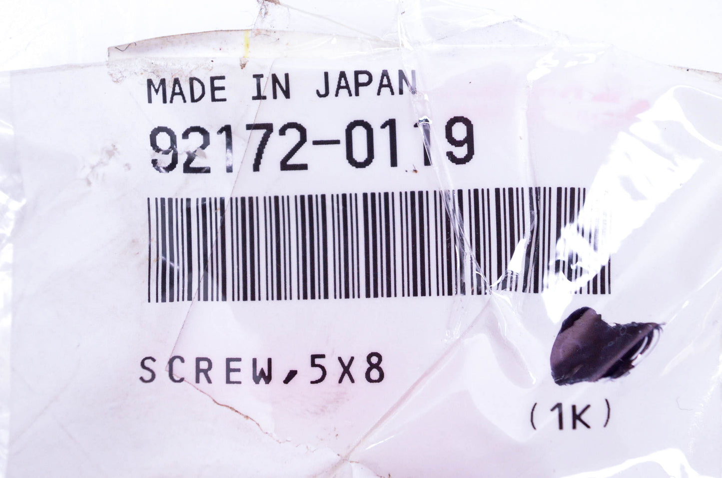 New OEM Kawasaki 92172-0119 Screw 5x8 NOS