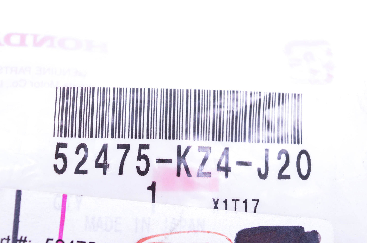 New OEM Honda 52475-KZ4-J20 Link Side Collar NOS