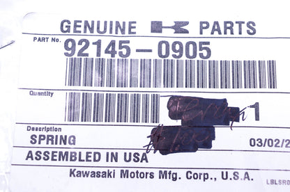 New OEM Kawasaki 92145-0905 Spring NOS