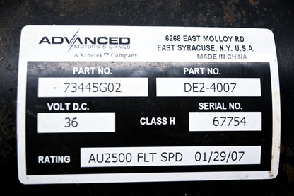 Advanced Motors 73445G02 36 Volt Electric Motor