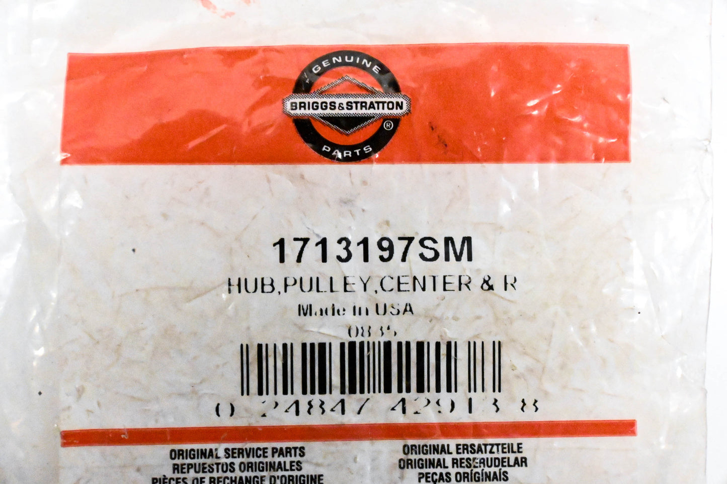 New OEM Briggs & Stratton 1713197SM Pulley Hub NOS