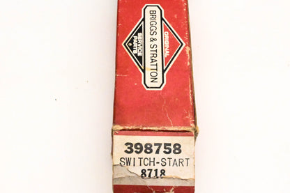 New OEM Briggs & Stratton 398758 Starter Switch NOS