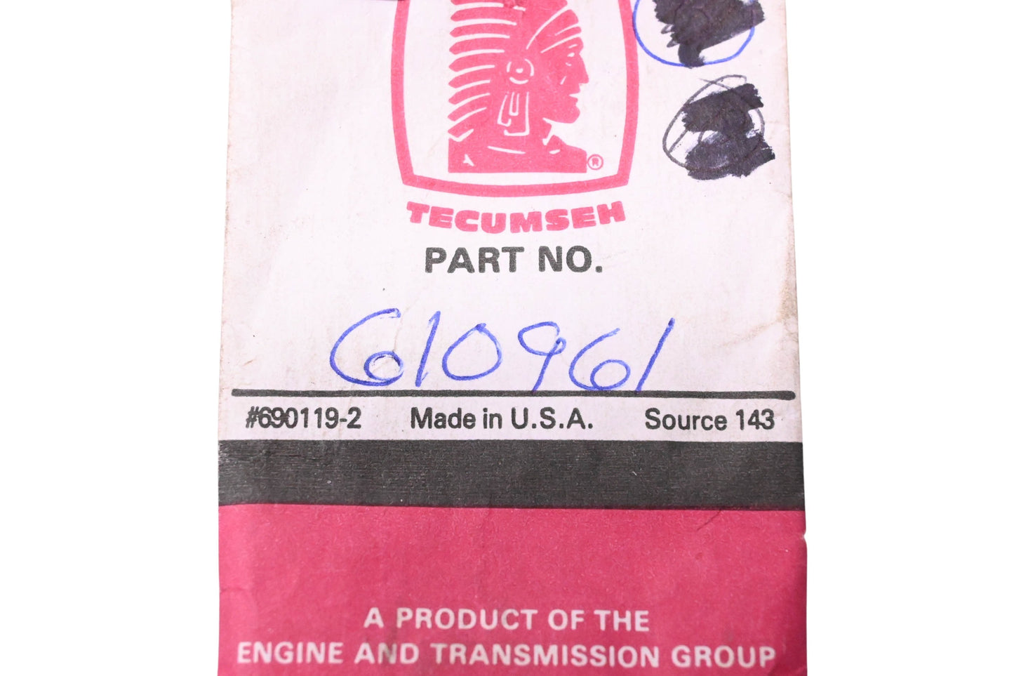 New OEM Tecumseh 610961, 135503 Flywheel Key NOS