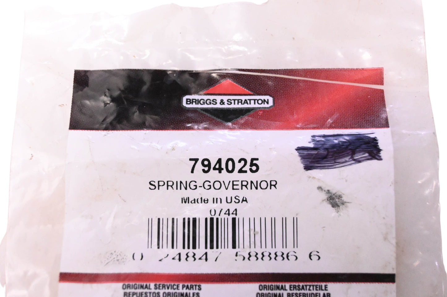 New OEM Briggs & Stratton 794025, 0744 Governor Spring NOS