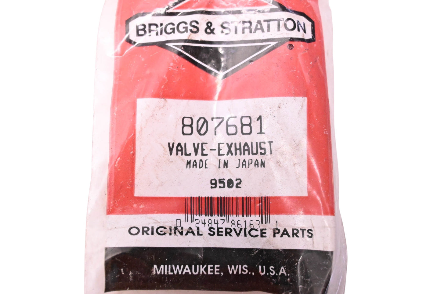 New OEM Briggs & Stratton 807681, 9502 Exhaust Valve NOS