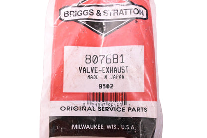New OEM Briggs & Stratton 807681, 9502 Exhaust Valve NOS