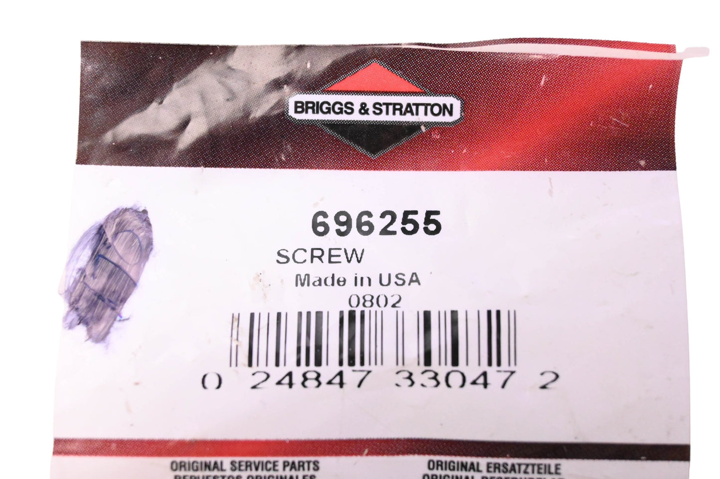 New OEM Briggs & Stratton 696255 Screw NOS