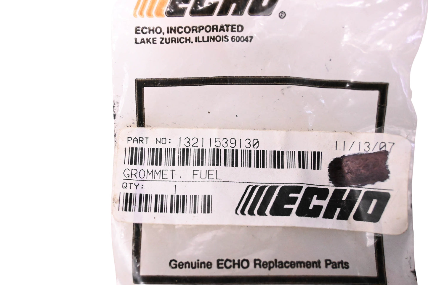 New OEM Echo 13211539130 Fuel Grommet NOS