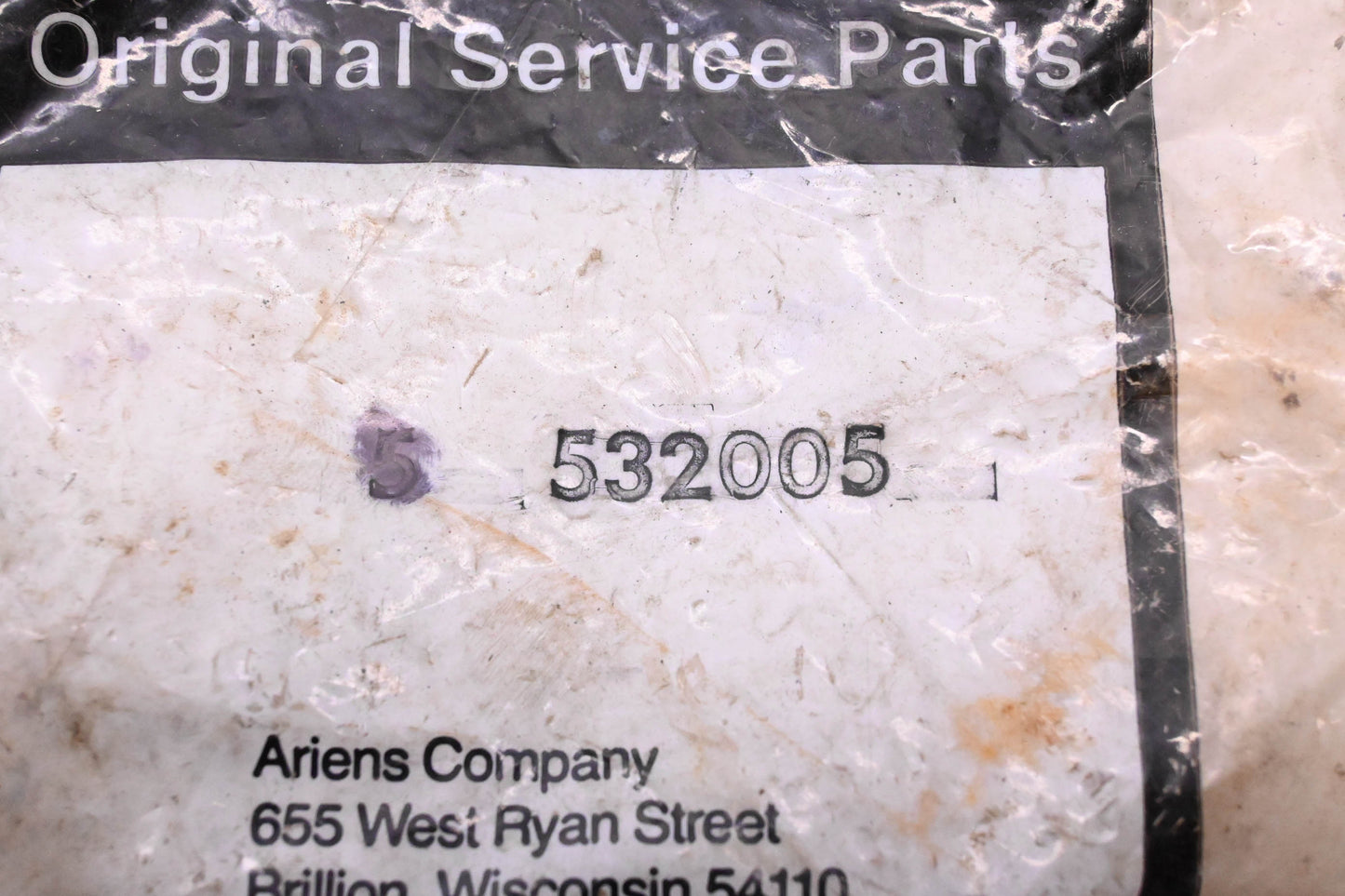 Ariens 532005 Shear Pin And Nut Kit NOS