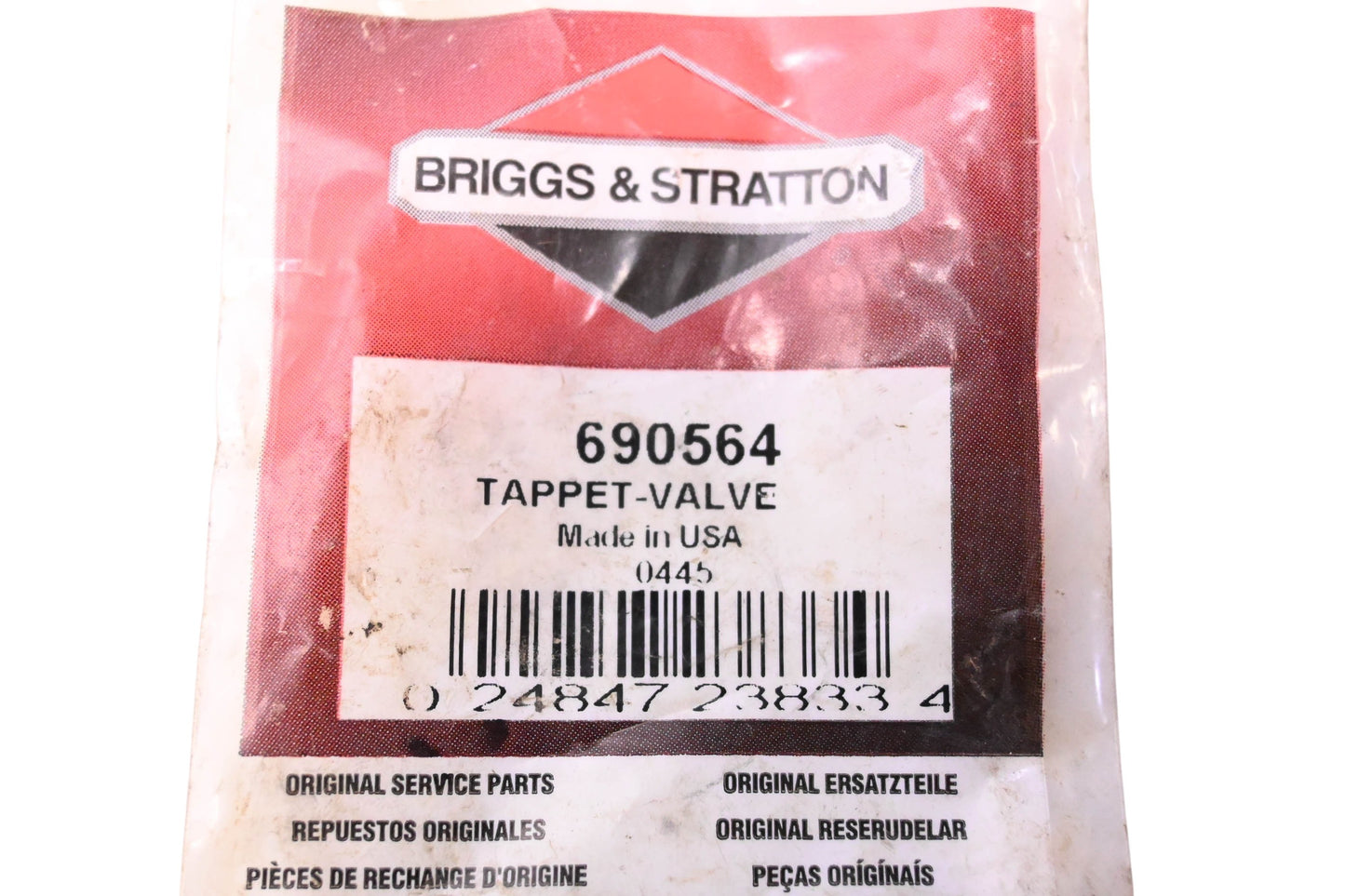 New OEM Briggs & Stratton 690564, 0445 Tappet Valve NOS