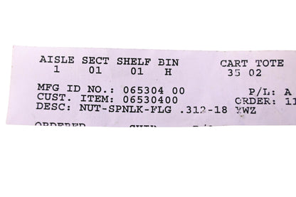 Ariens 06530400 Flanged Nut NOS