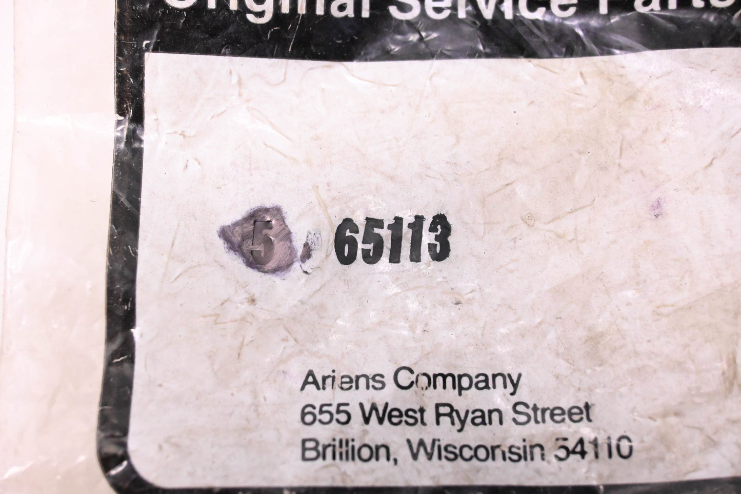 Ariens 65113, 06511300 Wing Nut With Insert NOS