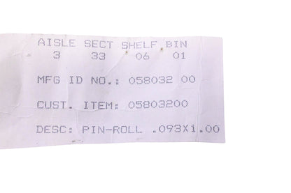 Ariens 05803200 Roll Pin NOS