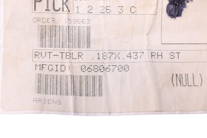 Ariens 06806700 Rivet .187 x .437 NOS